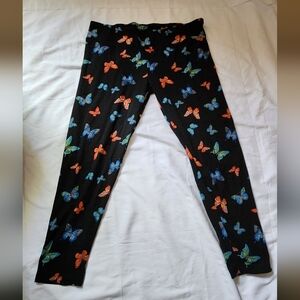 No Boundaries Black Butterfly Print Leggings